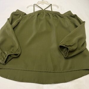 Moss Green Girls Sz.M , Off The Shoulder,  Gianni Bini Top